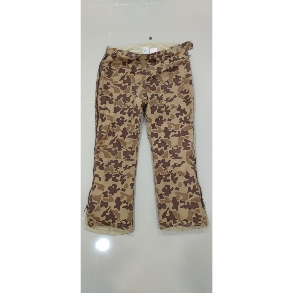 09HUNTERกางเกงผู้ชายขายาวขนาดMรอบเอว35 นิ้ว Orvis VTG Fishing Tackle Duck Camo Insulated Full Side Z