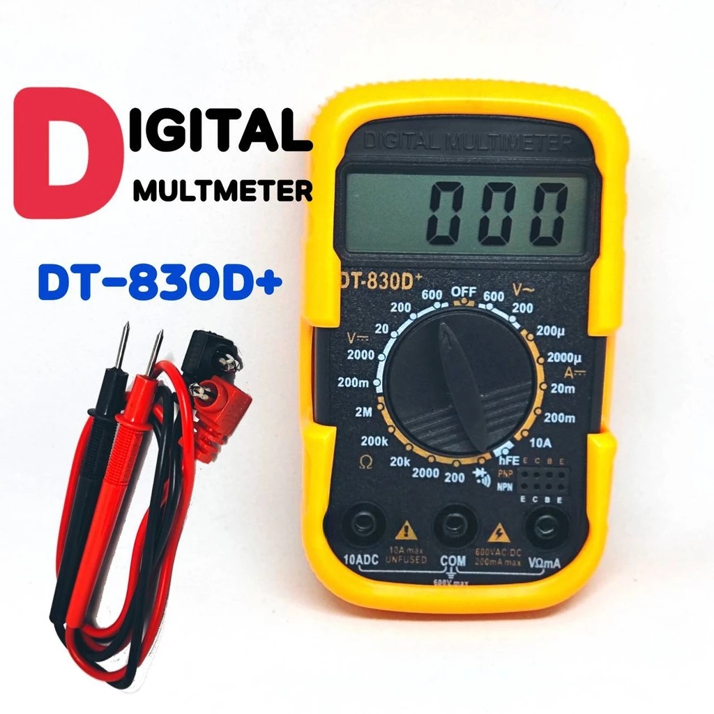 มิเตอร์วัดไฟขนาดจิ๋ว DT830D+ Mini Digital Multimeter AC/DC มิเตอร์วัดไฟ