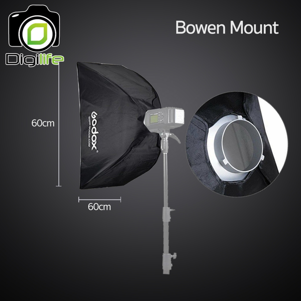 Godox Softbox SB-GUSW 60*60 cm. Quick Release Quad Softbox With Grid ( Bowen Mount ) / Digilife Thailand