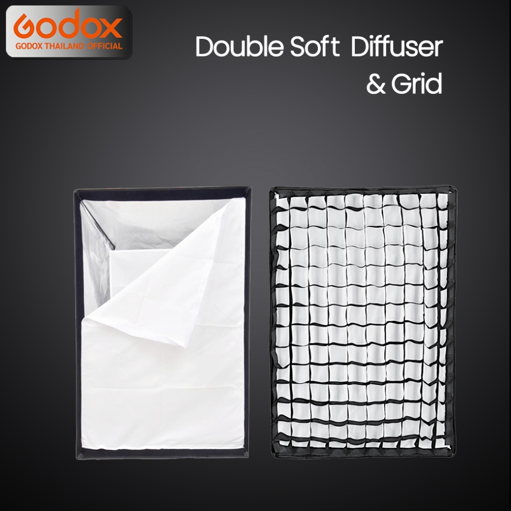 Godox Softbox SB-GUSW 80*120 cm. Quick Release Quad Softbox With Grid ( Bowen Mount ) / Godox Thailand
