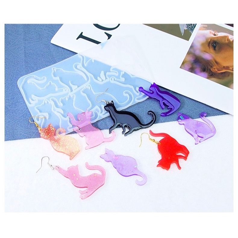 【พร้อมส่งจากไทย】แม่พิมพ์น้องแมวแบบพวงกุญแจ แม่พิมพ์เรซิ่นพวงกุญแจ | Resin mold