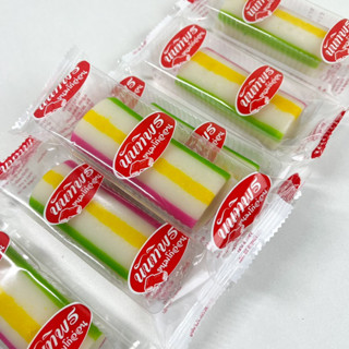 ขนมโก๋อ่อนสายรุ้งนันทิพร (5ชิ้น) / โก๋อ่อน โก๋อ่อนสายรุ้ง