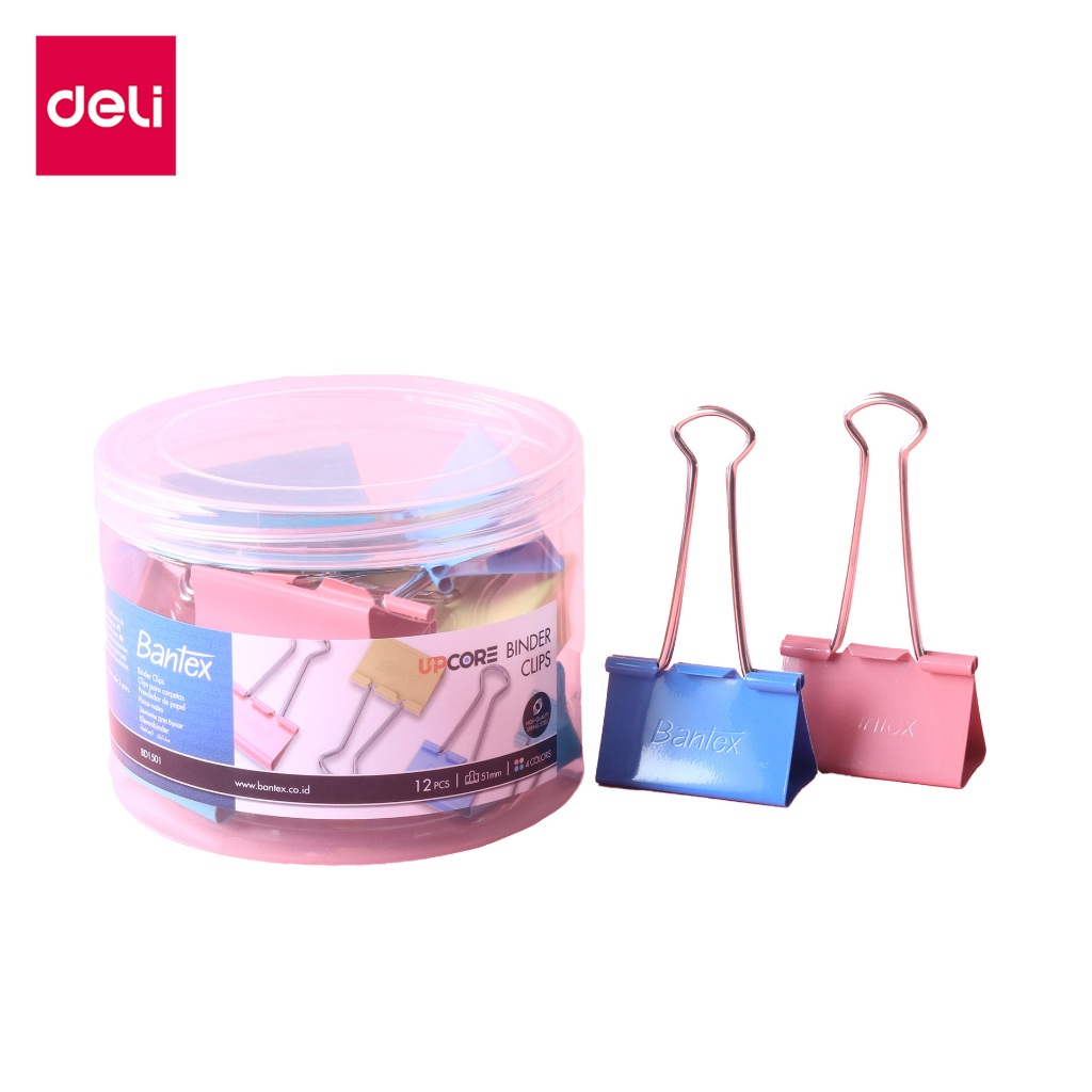 Deli คลิปหนีบ คลิปหนีบเอกสารพาสเทล เหล็กสปริงแข็งแรงพิเศษ หนีบแน่น ทนทาน ใช้งานสะดวก Binder Clip
