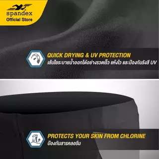 Spandex กางเกงว่ายน้ำขาสามส่วน ผ้าไม่บาง เชือก+ซับใน เนื้อผ้านุ่ม ไม่อุ้มน้ำ มียางรัดปลายขา SW202