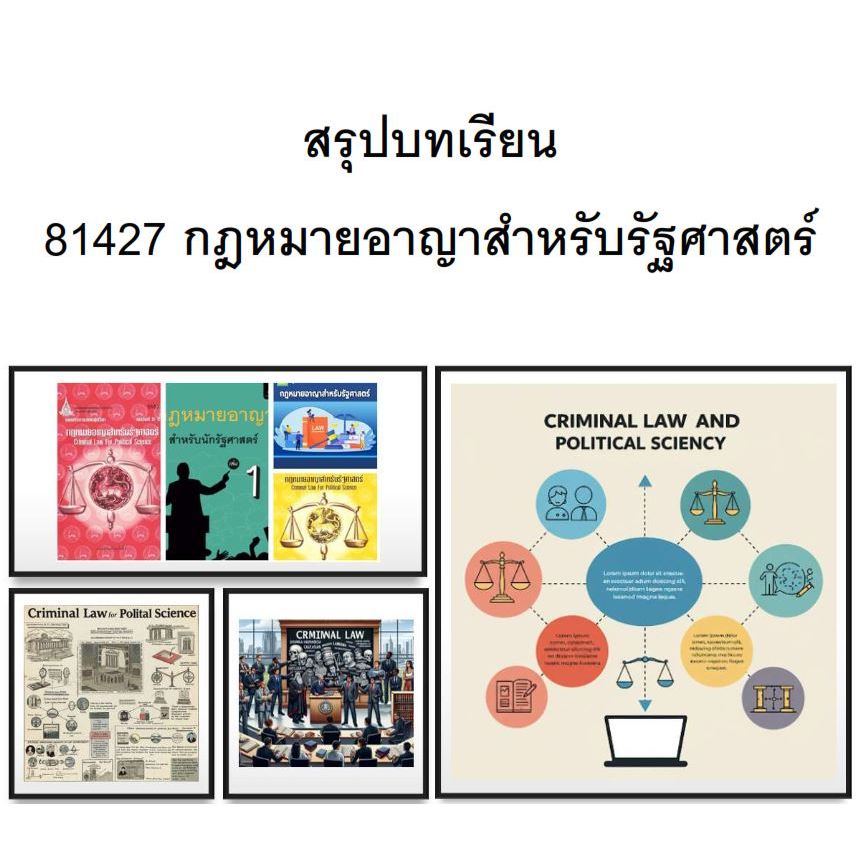 สรุปบทเรียน มสธ 81427 กฎหมายอาญาสำหรับรัฐศาสตร์