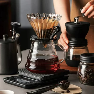 【สินค้าพร้อมส่ง】เหยือกกาแฟ เหยือกดริปกาแฟ 360/600ml ชุดดริปกาแฟ Coffee Server พร้อมตัวกรอง ชุดชงกาแฟ