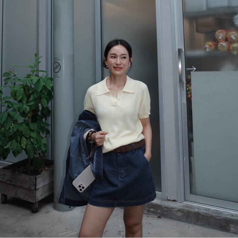 318 knockknock - SHORT DENIM SKIRT