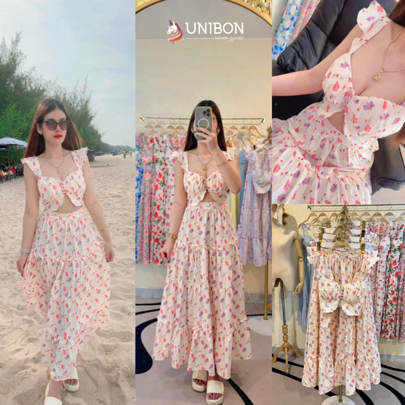N16💐ชุดเซทกระโปรง เสื้อครอปแขนระบาย+กระโปรงมีซิปข้าง🏝️ใส่เที่ยวทะเล เที่ยวเขา สวยมากจ้า - รูปที่ 2