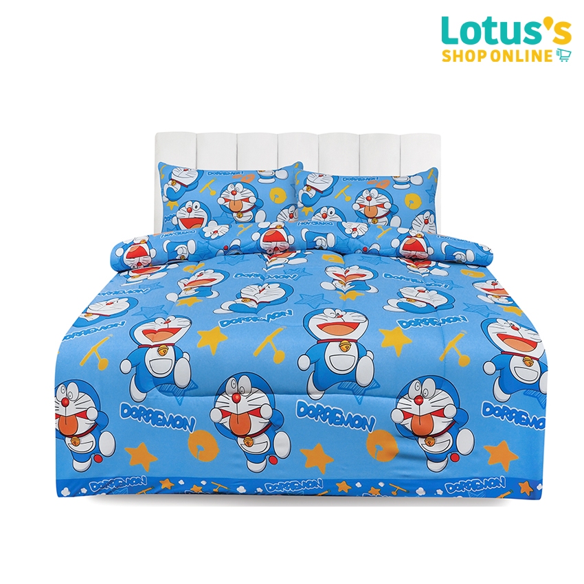โมเมนโต ผ้าปูที่นอน 6 ฟุต + นวม 70 X 90 นิ้ว ลาย โดเรม่อน MOMENTO BED IN A BAG 6F 70 X 90 INCH (DORA