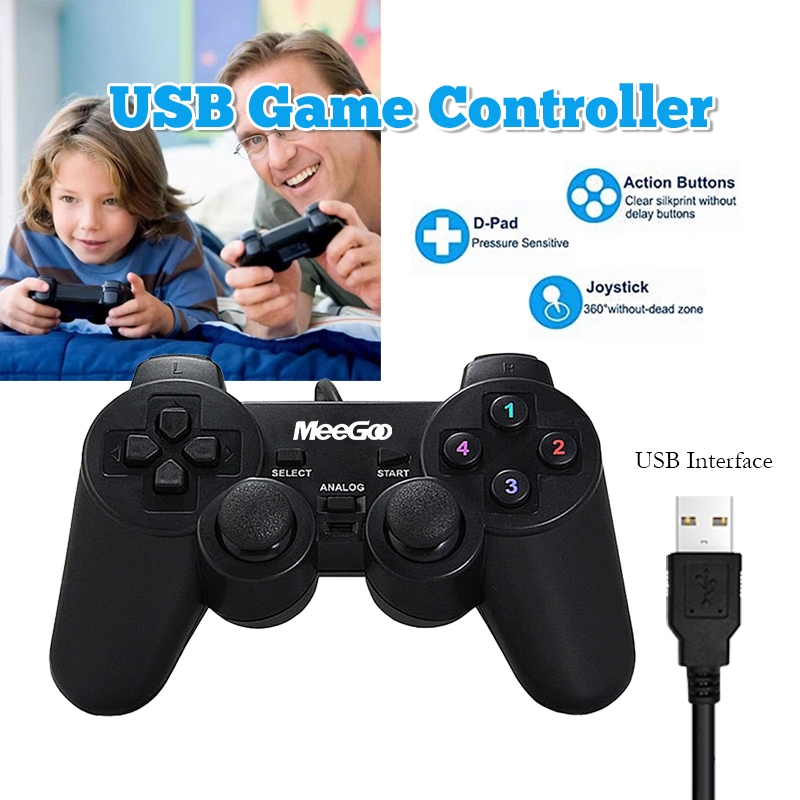 MeeGoo จอยสติ๊กเกมแบบมีสาย USB Joy stick จอยเกมส์ คอนโทรลเลอร์ For PC/Windows