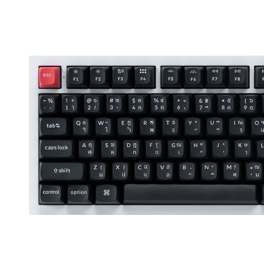 Keychron Keycap set คีย์แคป Double - Shot Black & White Keycap set