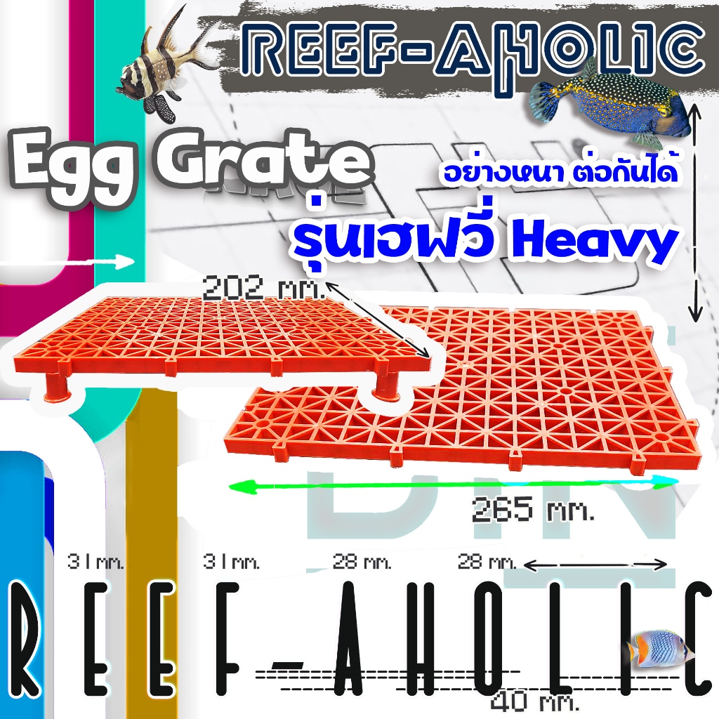 Reef-Aholic ตะแกรง Frag ขนาด 202 x 265 mm. อย่างหนา แข็งแรงมาก รับน้ำหนักน้ำได้หลายตัน สีจี๊ดกว่าใคร