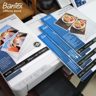 Bantex กระดาษโฟโต้ กระดาษพิมพ์ภาพ มันเงา คุณภาพสูง A4 135g/210g/230g แพ็ค 20 แผ่น Glossy Photo Paper