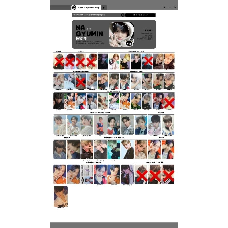 photocard Doha (bae173)