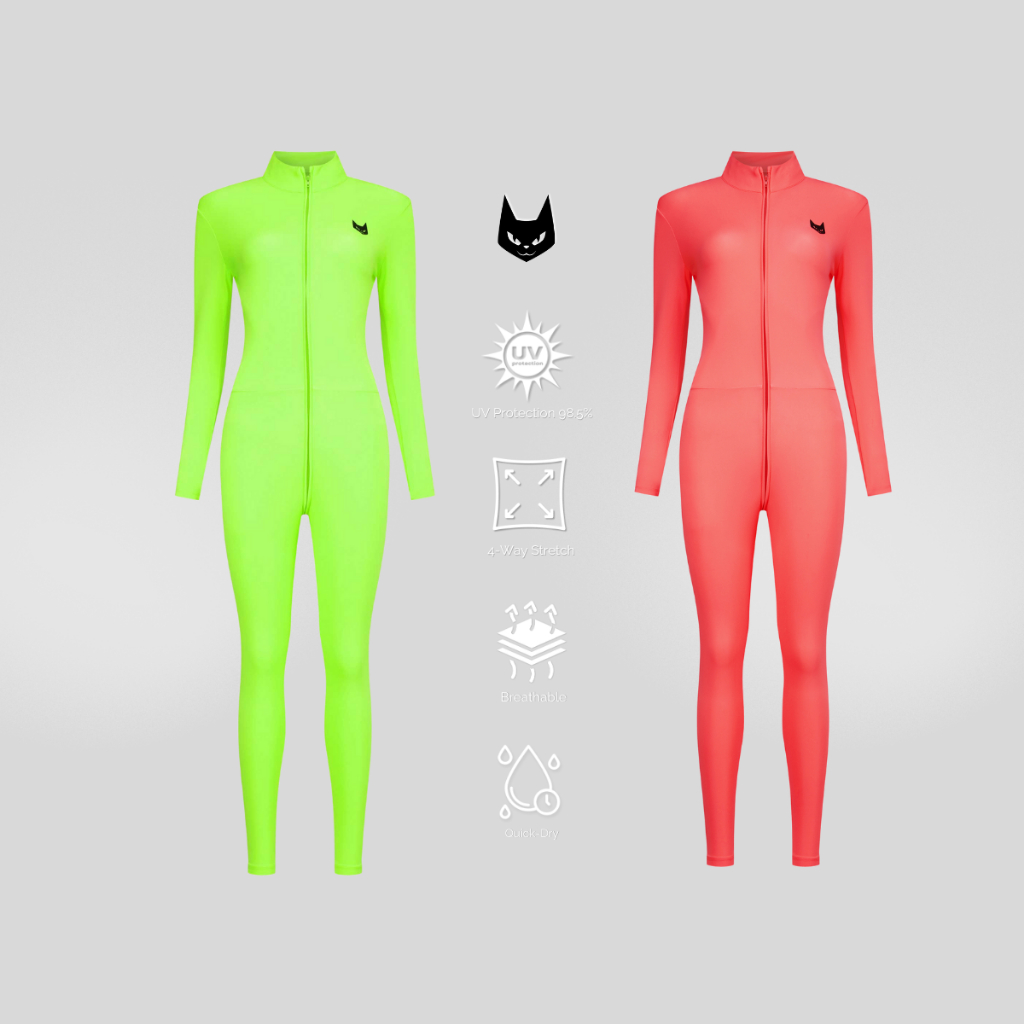 [DarkCat] Bodysuit ชุดกีฬา Outdoor กัน UV ตีกอล์ฟ ว่ายน้ำ ดำน้ำ ฟรีไดร์ฟ วิ่ง  รุ่น2EASY สีสะท้อนแสง