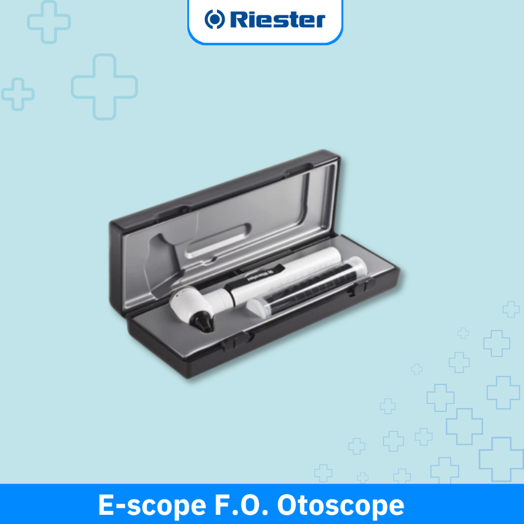 Riester ชุดอุปกรณ์สำหรับส่องตรวจหู แบบพกพา รุ่น e-scope F.O. Otoscope, LED3.7V (R2110,2111-203) [รับ