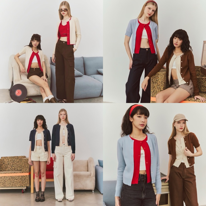COCO KNIT 2 Layers CARDIGAN