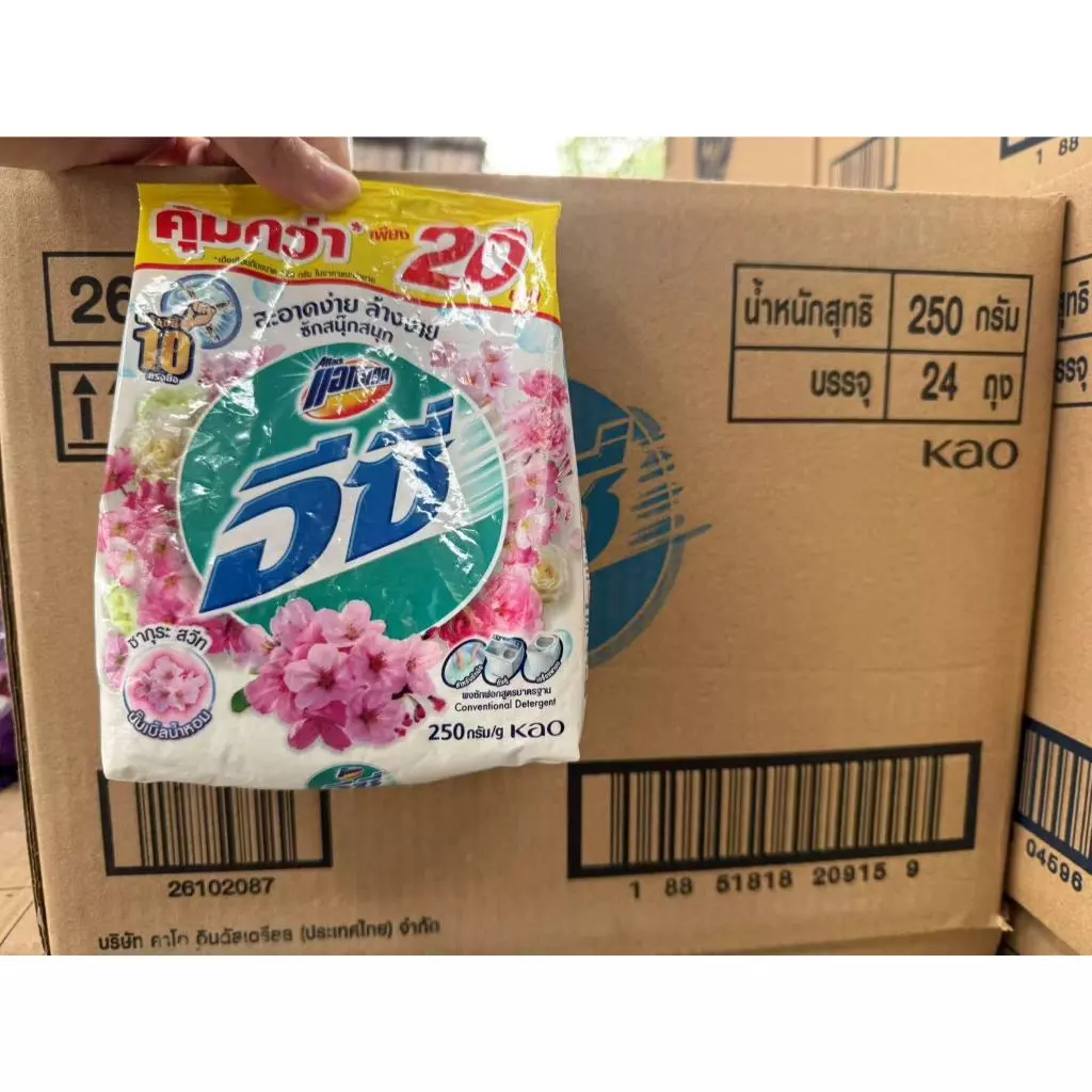 ยกลัง 24 ถุง อีซี่ ผงซักฟอกขนาด 240-250 กรัม household