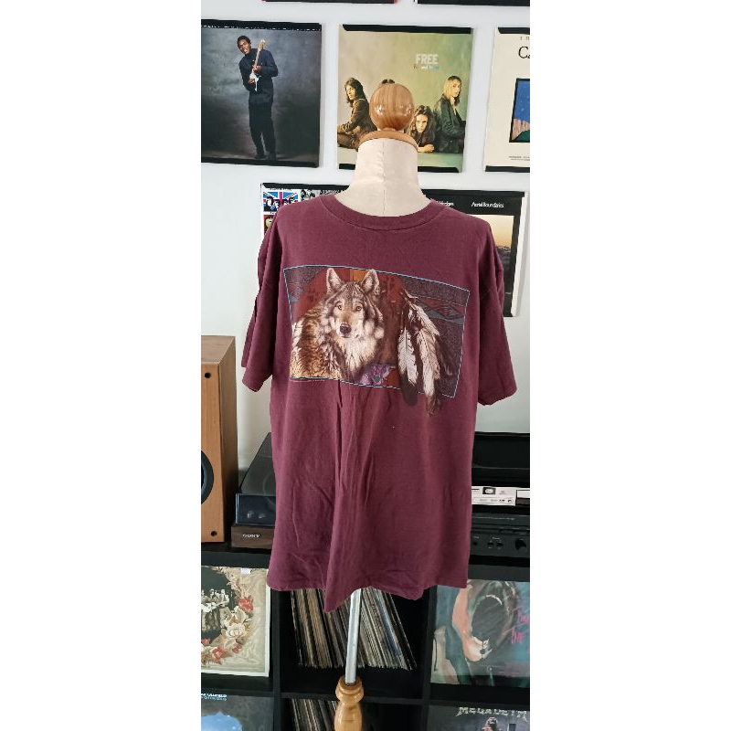 เสื้อยืดVintage 3D Emblem Wolf 1993 T-Shirt
