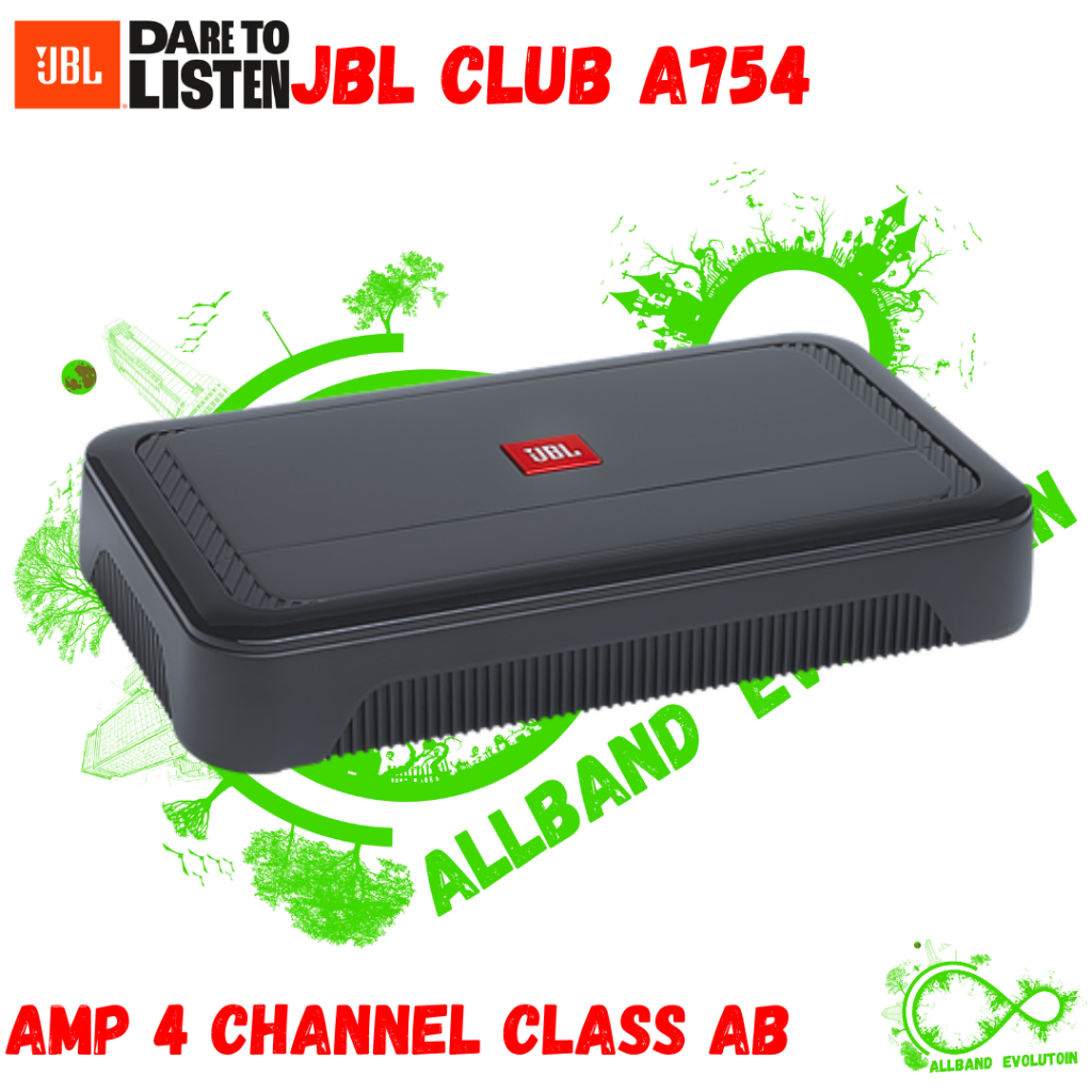 JBL CLUB-A754 PowerAmp 4 แชนแนล 75 วัตต์AMP 4CH เพาเวอร์แอมป์รถยนต์ ขับลำโพง เสียงกลาง