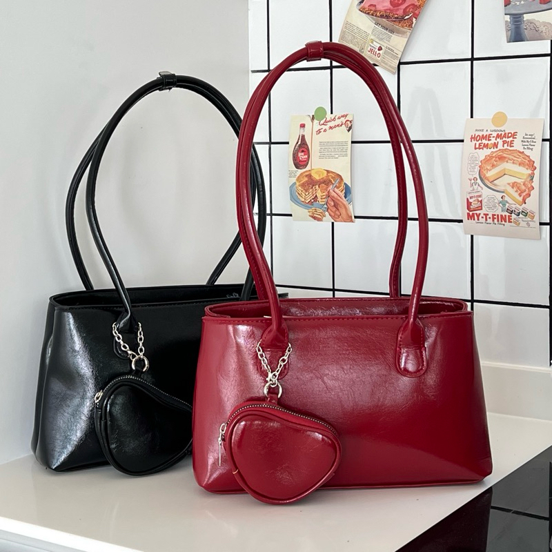 Coopershop | Dream Bag #พร้อมส่ง กระเป๋าหนังสะพาย+พวงกุญแจกระเป๋าหัวใจ ❤️🧤