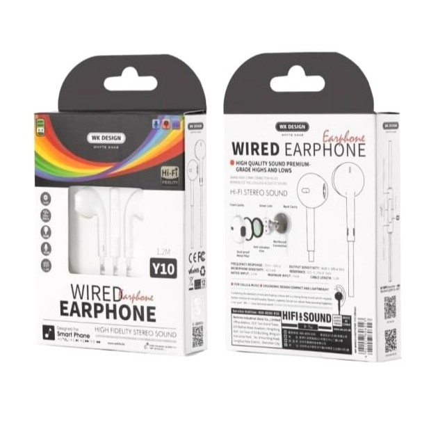 หูฟัง In-Ear Wekome รุ่น Y10 ดีไซน์เรียบหรู นำ้หนักเบา