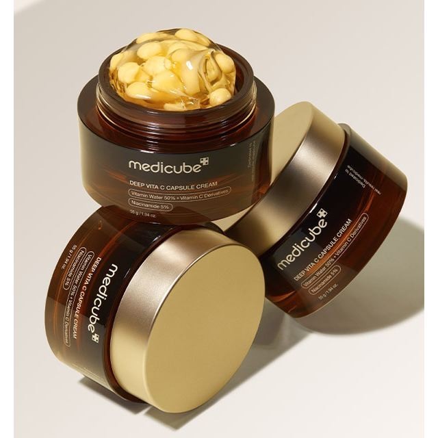 [ของแท้💯/พร้อมส่ง] ถูกที่สุด Medicube Deep Vita C Capsule Cream 55g. ครีมแคปซูลวิตามินเข้มข้น
