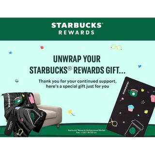 [ของแท้]STARBUCKS ® REWARDS COLLAPSIBLE STORAGE BOX | Multipurpose blanket | กล่องเก็บของอเนกประสงค์ ผ้าห่ม สตาร์บัคส์