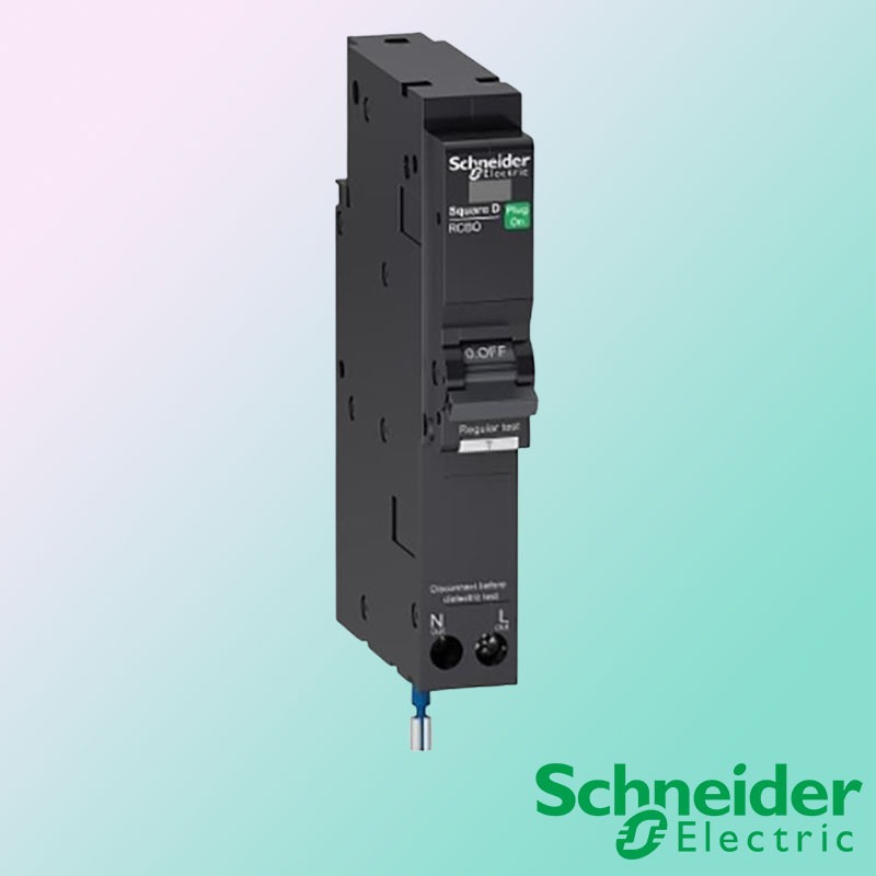 QO116 - QO150C06RCBO30 เซอร์กิตเบรคเกอร์ป้องกันไฟรั่ว เบรคเกอร์กันดูด RCBO 1P.16A 20A 32A 40A 50A 30