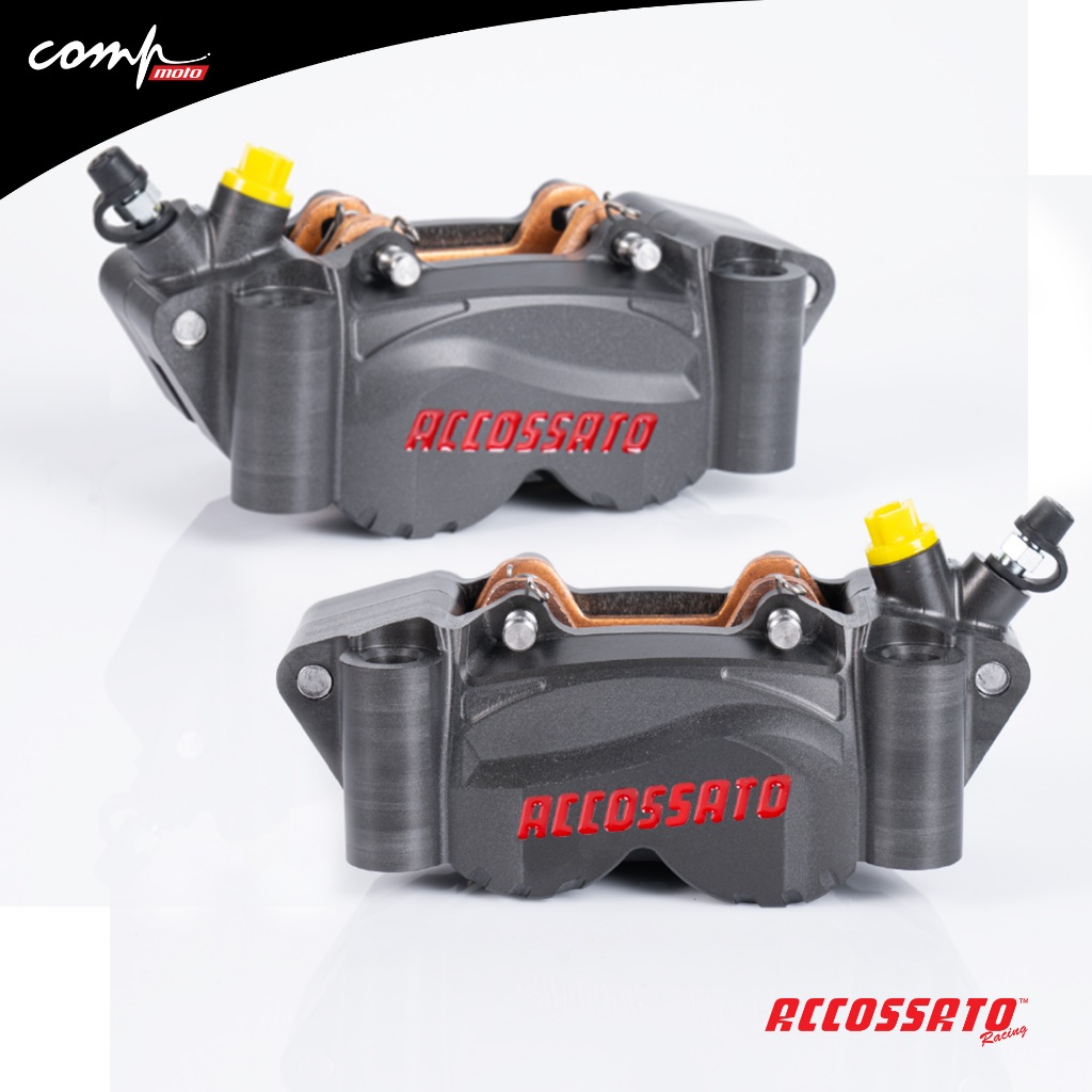 (พร้อมส่ง!) ปั้ม Accossato Radial Brake 4P Caliper Billet CNC 100mm (Hard Anodized) PZ011H-DX-ST & P