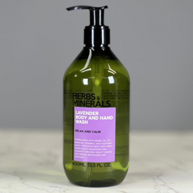 Herbs & Minerals เฮิร์บแอนด์มิเนรอล สบู่เหลวลาเวนเดอร์ Lavender Body Wash (400ml)