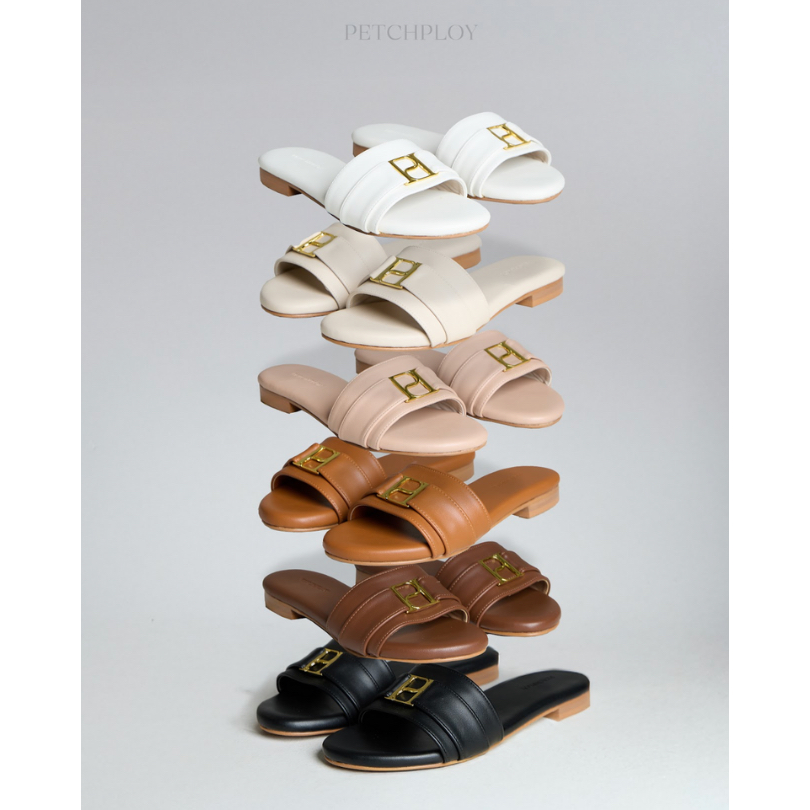 PETCHPLOY - Marseille Sandals รองเท้าแตะเรียบหรู ออกแบบมาให้สวมใส่ง่าย คัดสรรหนังแบบเฉพาะที่ถนอมเท้า