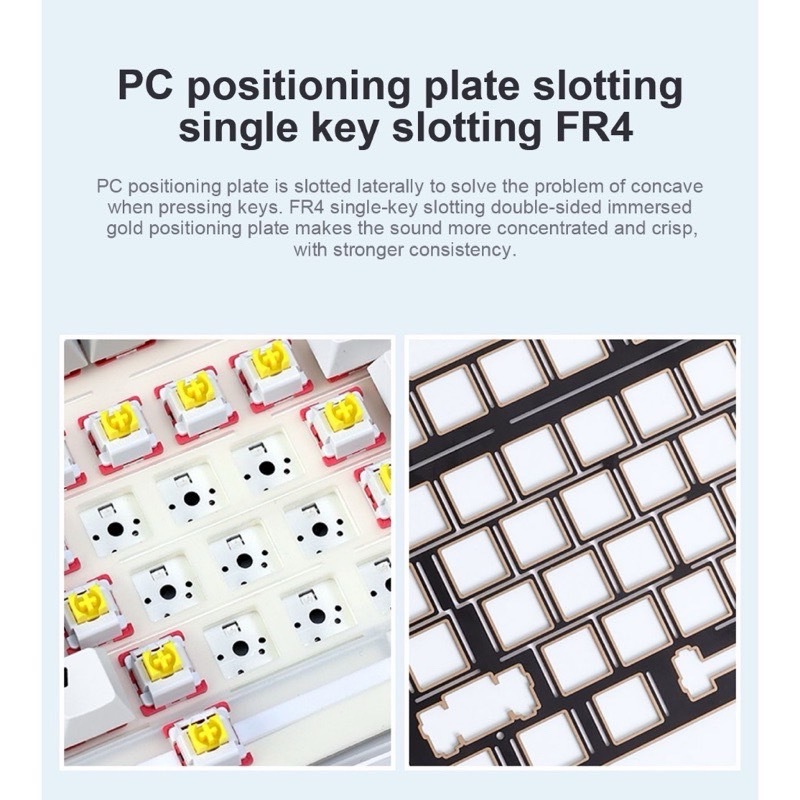 AULA F99  GASKET TRI-MODE  MECHANICAL KEYBOARD | Gray Wood V3 | รับประกัน 2 ปี