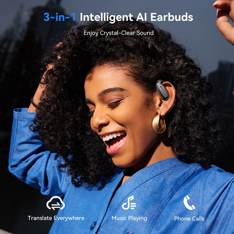 หูฟังแปลภาษา TWS หูฟังบลูทูธ bluetooth 5.3 หูฟังบลูทูธไร้สาย HiFi หูฟังไร้สาย Earphone สําหรับ