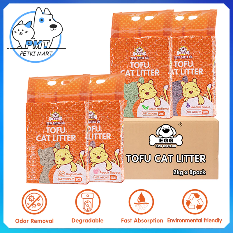 【พร้อมส่ง】PMT 2KG/6L ทรายแมวเต้าหู้ กำจัดกลิ่น ผลิตจากกากถั่วเหลืองธรรมชาติ กำจัดกลิ่น COD