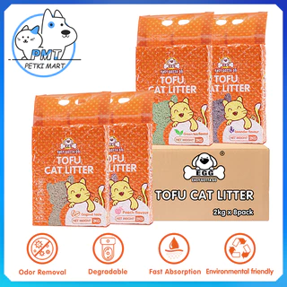 【พร้อมส่ง】PMT 2KG/6L ทรายแมวเต้าหู้ กำจัดกลิ่น ผลิตจากกากถั่วเหลืองธรรมชาติ กำจัดกลิ่น COD