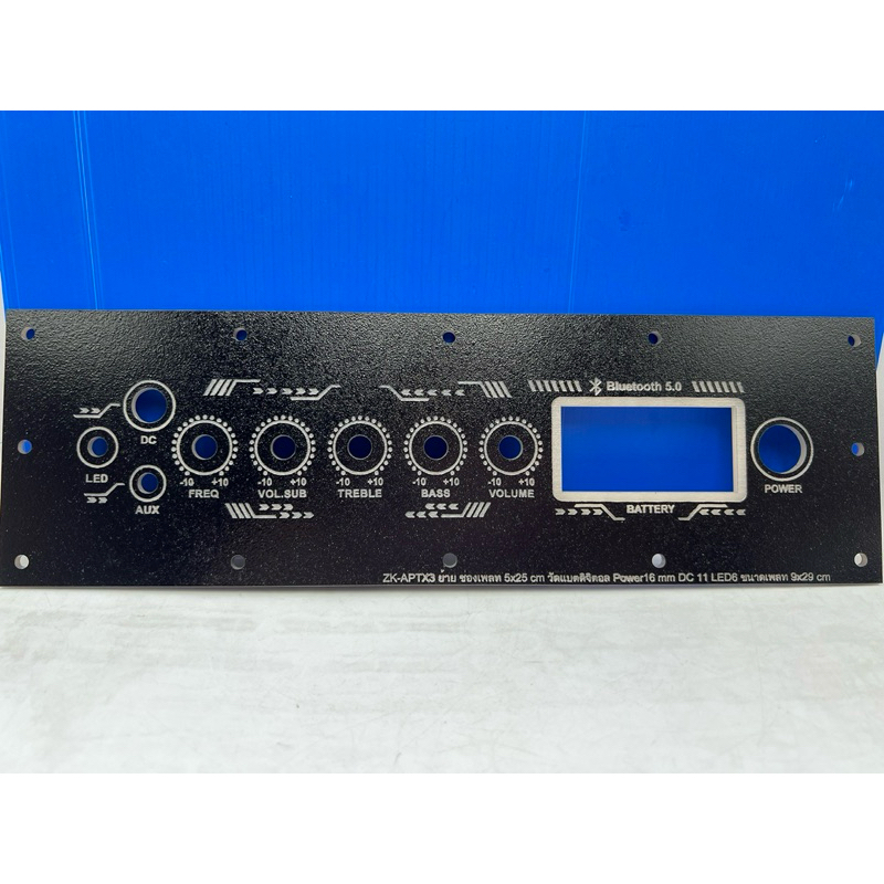 เพลทลำโพงบูลทูธงานไฟ ZK-APTX3 ย้าย ช่องเพลท5*25cm วัตแบตดิจิตอล - รูปที่ 2