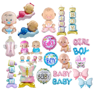 ชุดป้าย welcome baby ต้อนรับเด็กแรกเกิด ลูกโป่งต้อนรับเด็กแรกเกิด ลูกโป่งวันเกิด ชุดเด็ก ของขวัญเด็กแรกเกิด