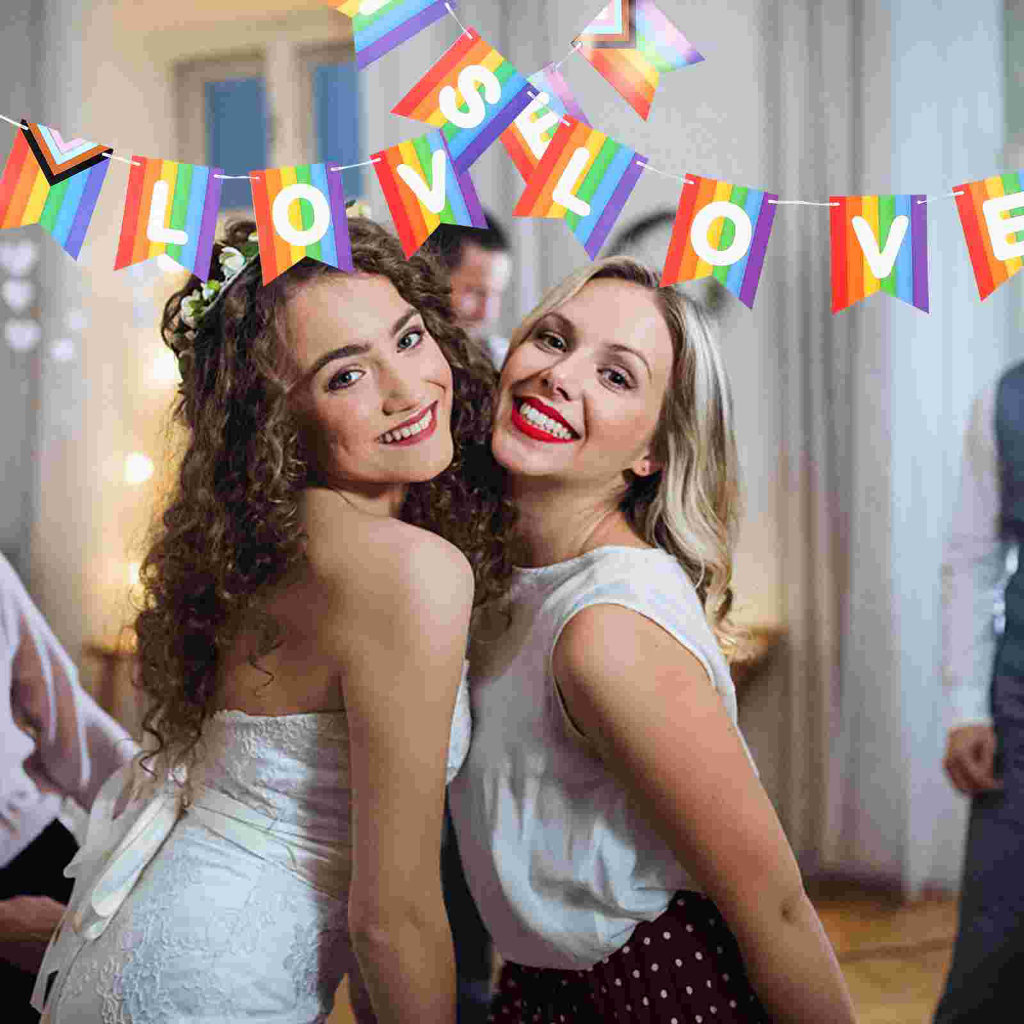 🏳️‍🌈 ธงราว LGBT🏳️‍🌈ธงสายรุ้ง ธงเกย์ ธงทอม ธงรักร่วมเพศ Pride Month ธงสามเหลี่ยม ธง ธงธิว ธงงานวัด ธง