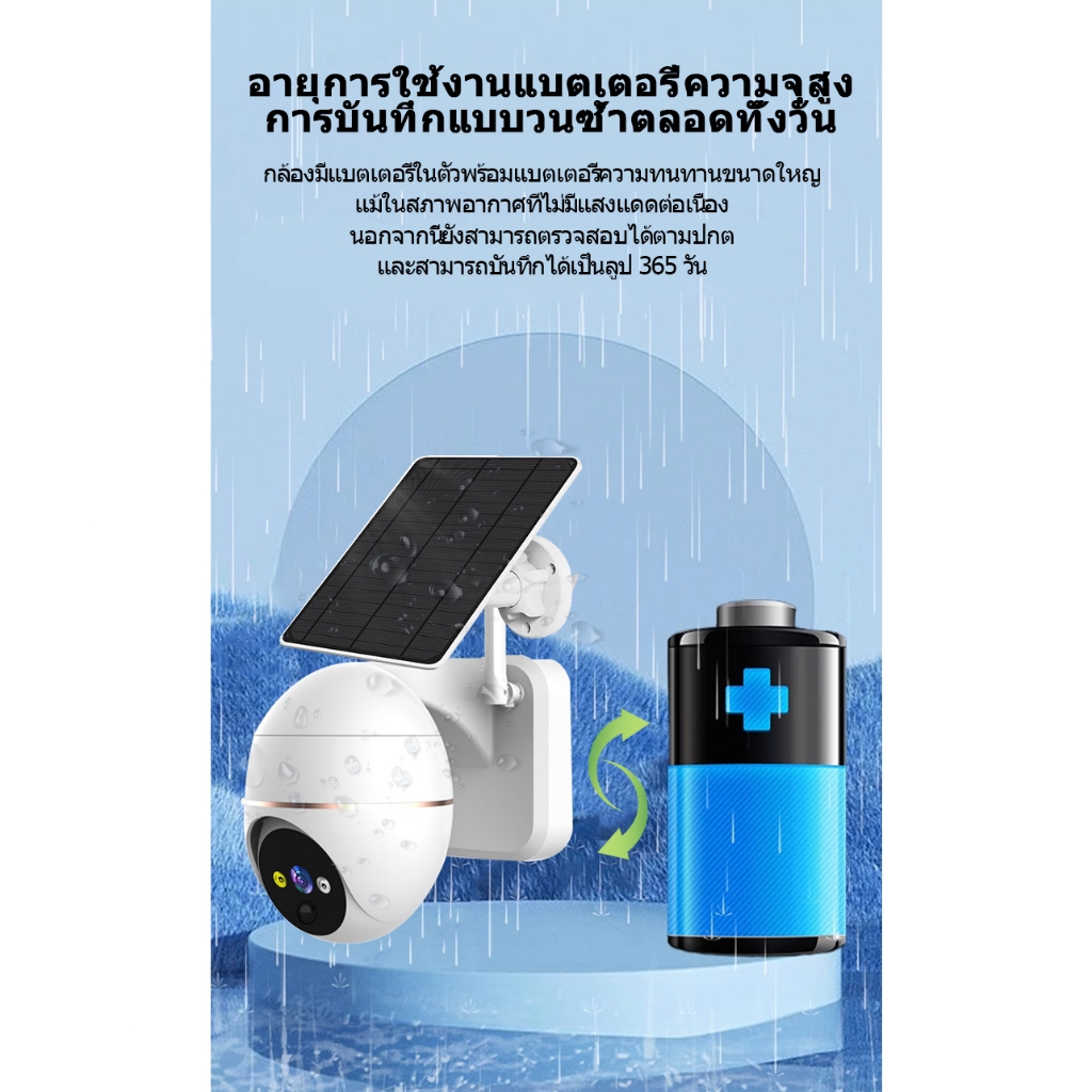 Philips Solar Cam 360°⚡กล้องวงจรปิดฟิลิปส์ กันน้ำ IP66🌞โซล่าเซลล์ประหยัดไฟ 📸บันทึกภาพ Full HD 1080P+⚡แจ้งเตือนทันที