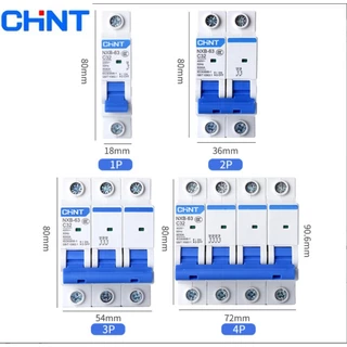 CHINT เบรกเกอร์ AC NXB-63 เซอร์กิตเบรกเกอร์ Circuit Breaker เบรกเกอร์ ลูกย่อย เบรกเกอร์ตัดไฟ แบบเกาะราง 1P 2P 3P 4P
