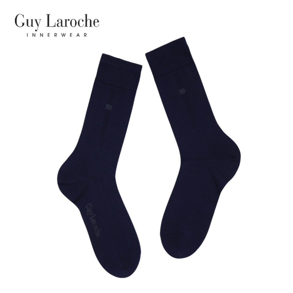 Guy Laroche ถุงเท้า BUSINESS ข้อยาวสีกรมท่า นุ่ม ใส่สบาย ระบายอากาศได้ดี แพ็ค 2 คู่ (JSB1996R6NVP2)