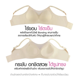 CHERILON Plus Comfort Bra เชอรีล่อน บราไร้ขอบ เสื้อใน สาวอวบ Plus Size นุ่ม กระชับ เบาสบาย รอบอก 34-46 นิ้ว CII-BBRA10