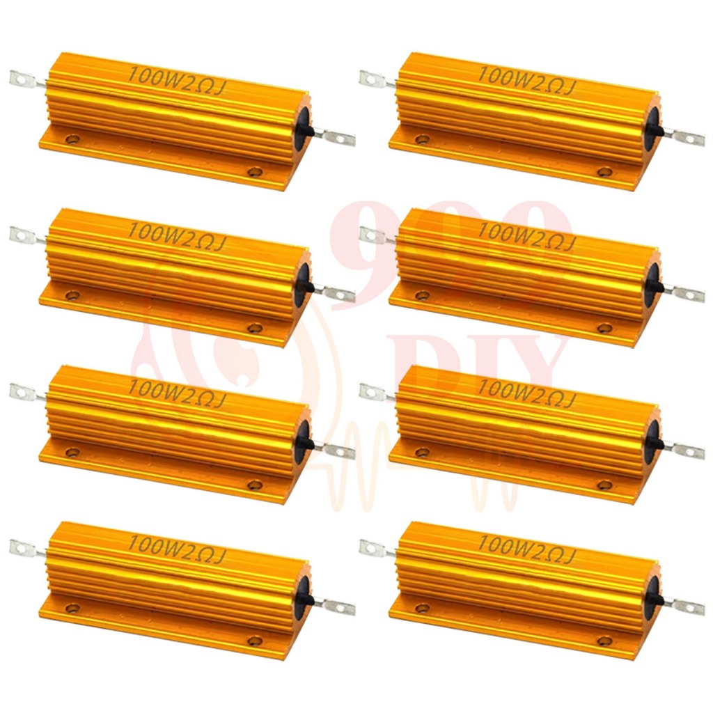 999DIY 1 ชิ้น ตัวต้านทานอลูมิเนียมโลหะ 100W 2ohm 4ohm RX24 Resistor อลูมิเนียม ขาดได้ Dummy Load b ใช้ได้กับทุกแอมป์ - รูปที่ 2
