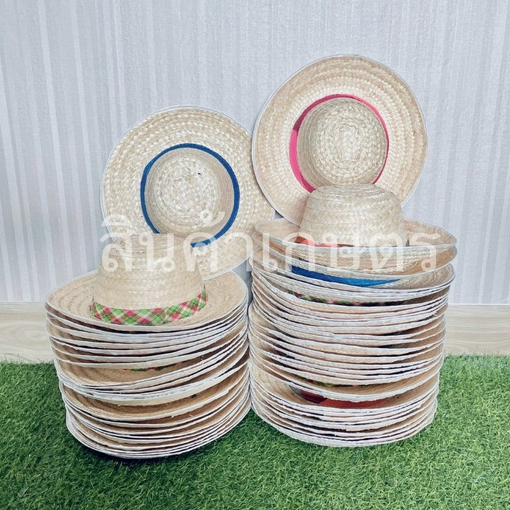 หมวกคอผ้าลาย คละลายผ้า ขายยกแพ็ค 10 ใบ by Niran hat ร้านนิรันดร์ทำหมวก