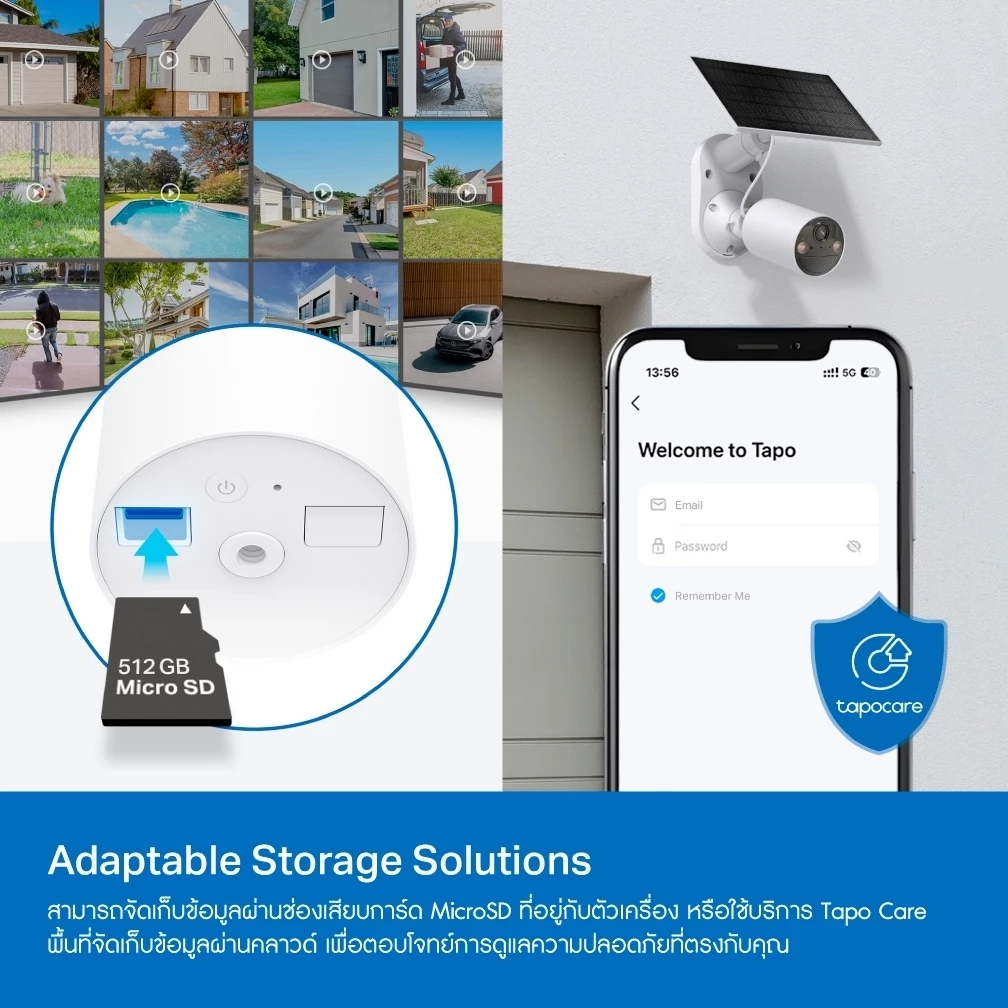 Tapo C410 KIT Solar-Powered Security Camera Kit กล้องวงจรปิด คมชัด 2K 3MP พร้อมแผงโซล่าร์เซลล์