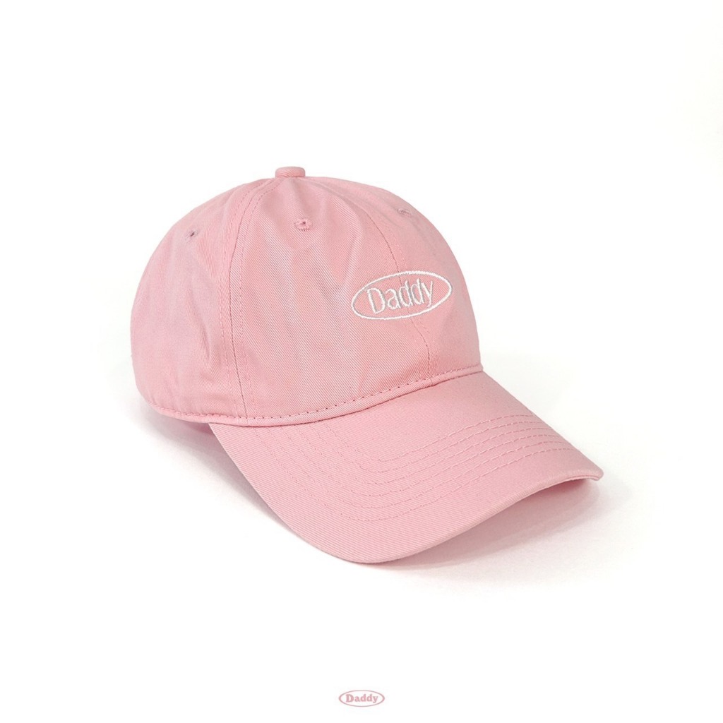 DADDY | Daddy Cap! หมวกแก๊ป ปักลาย Daddy สีชมพูอ่อน