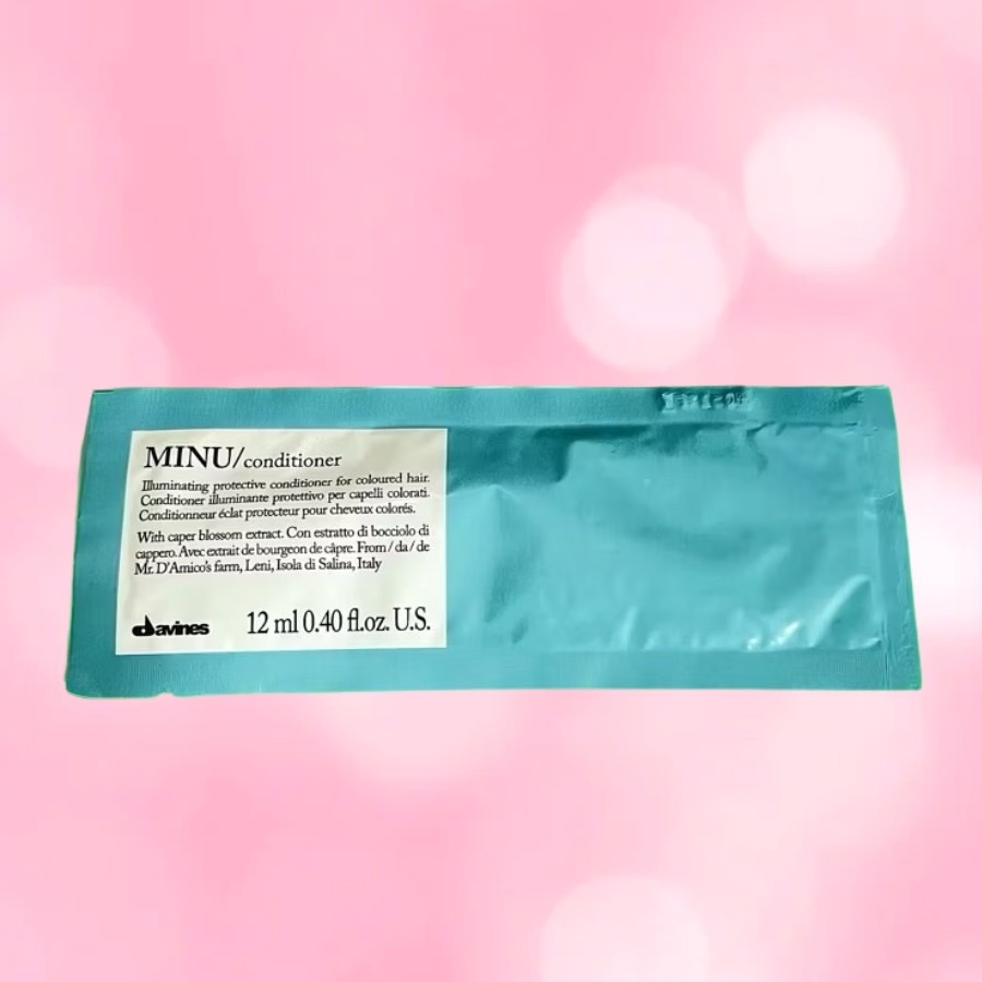 DAVINES MINU 12 ML.ครีมนวดผม สำหรับ ผมทำสี ให้ประกายสีอยู่นานขึ้น ให้ผมนุ่ม แข็งแรง