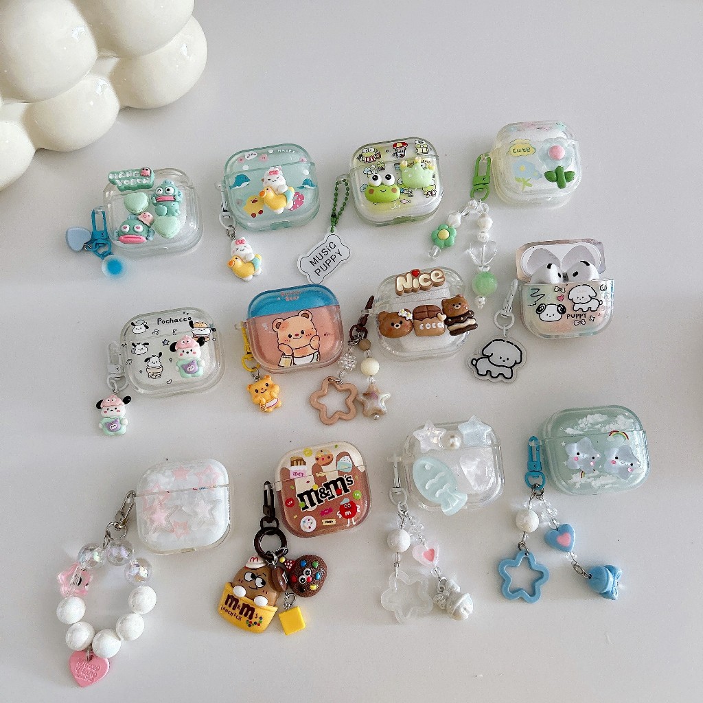 【 สไตล์การ์ตูน 】เคสหูฟัง i12 i13 เคสใสการ์ตูนนูน 1 2 3 4 หมาฟ้าkeep เคสหูฟังบลูทูธ gen1 gen2 เคสหูฟังไร้สาย Pro Airpods4