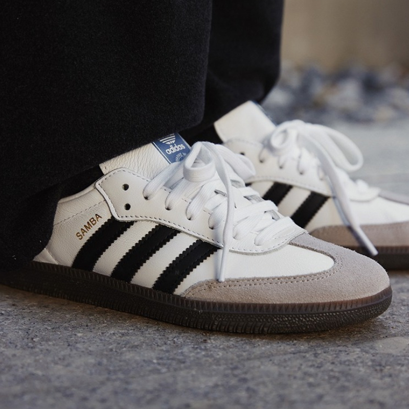 adidas Originals Samba OG รองเท้ากีฬาสำหรับผู้ชายและผู้หญิงที่สวมใส่สบายและลำลอง ของแท้100%